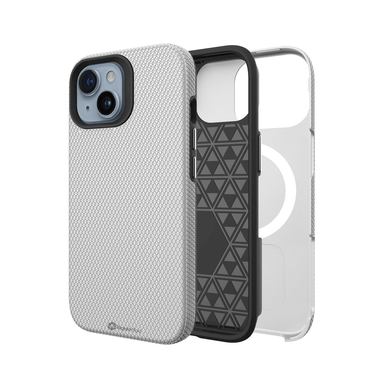 iPhone 15 Compatible Case Cover Shockproof Rugged Case Compatible With MagSafe - Silver